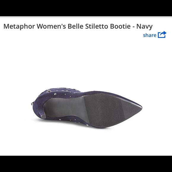 ❌SOLD❌❌Metaphor Stiletto Boots size 6 Navy Blue - Picture 4 of 4
